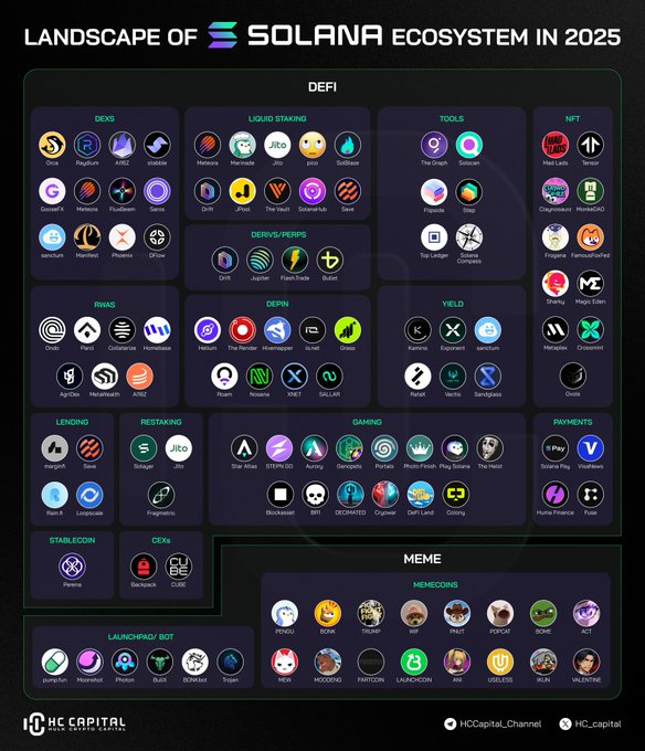 Solana Ecosystem 2025 Infographic