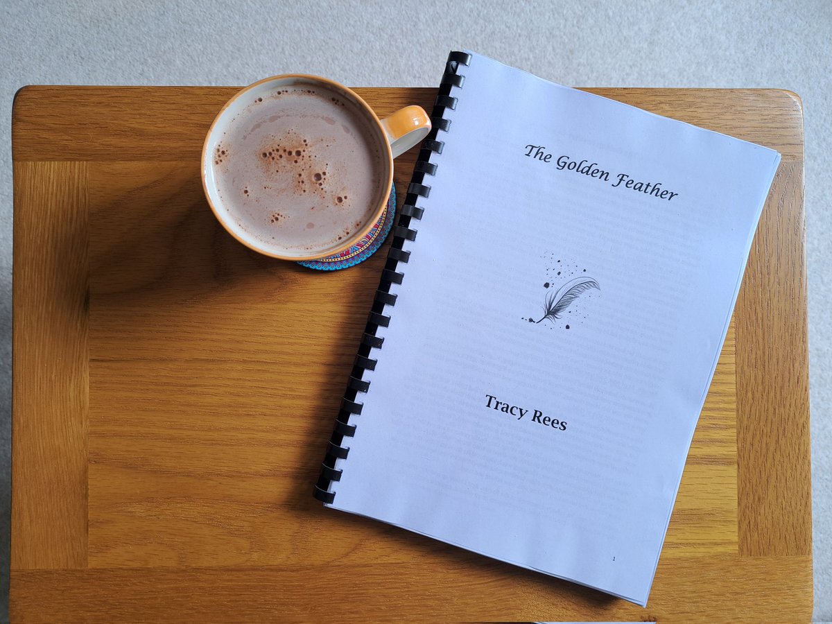 AuthorTracyRees's tweet image. Today's errand: Before the finished copies... before the advance proofs... the printed, bound manuscript! Or, as lovely Kevin in the print shop said, "The first edition!" 🤣 3 copies. One for me to work from, one for my Dad & one spare #books #tuesdayvibe #TheGoldenFeather