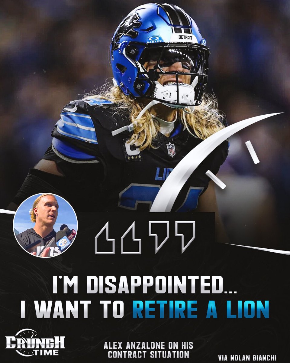officialctpod's tweet image. Alex Anzalone wants to RETIRE with the Detroit Lions
Will Brad Holmes and the Detroit Lions EXTEND Anzo? #OnePride