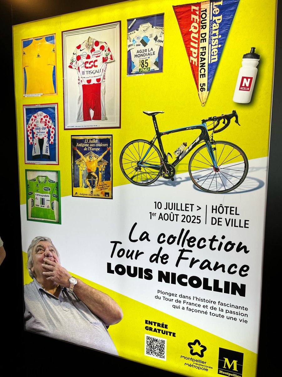 Chibli Kamel (@kamelchibli) on Twitter photo En présence de <a href="/MDelafosse/">Michaël Delafosse</a> , Christian Prudhomme, Bernard Thevenet, Richard Virenque et Thomas
Voeckler, nous nous sommes rendus à la Mairie de Montpellier pour aller voir l’exposition « la collection Tour de France Louis Nicollin ».
Des pièces uniques dédiées à sa passion En présence de <a href="/MDelafosse/">Michaël Delafosse</a> , Christian Prudhomme, Bernard Thevenet, Richard Virenque et Thomas
Voeckler, nous nous sommes rendus à la Mairie de Montpellier pour aller voir l’exposition « la collection Tour de France Louis Nicollin ».
Des pièces uniques dédiées à sa passion