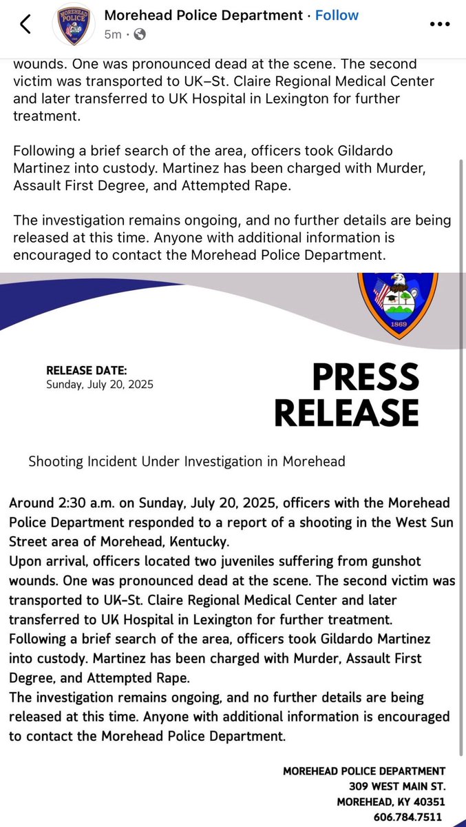 realTJRoberts's tweet photo. 🚨 Illegal Immigrant Protected by Sanctuary City Murders Innocent Kentuckian 🚨 

Gildardo Amador Martinez, who the Chicago ICE field office has confirmed to me is here illegally, was arrested Sunday morning for murder, attempted r*pe, and first degree assault after he killed a 15 year-old who attempted to stop this monster from r*ping his mother.  He also shot and injured another child.

I’m FURIOUS this animal had any opportunity to hurt an innocent person.  This is particularly egregious because Martinez was ARRESTED in Louisville two years ago for driving without a license and insurance… but Louisville is a SANCTUARY CITY, so Martinez was released back onto our streets.

Louisville protected Gildardo Amador Martinez, and Martinez used that protection to attempt to r*pe a woman, and shoot her son dead after he tried to protect her.  While Martinez pulled the trigger, Louisville’s sanctuary policy is why he’s still here.

We MUST crack down on illegal immigration, BAN sanctuary cities forever, and enable citizens to hold governments that harbor illegals accountable.

May God provide rest to the victims, and comfort to all who know them.  And may justice be swift and BRUTAL to Gildardo Martinez.
