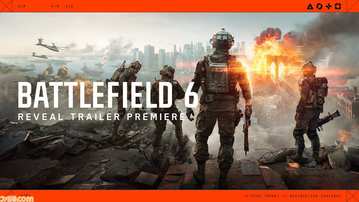 famitsu's tweet image. FPS『バトルフィールド6』が7月25日0時よりReveal Trailerで初公開!!
famitsu.com/article/202507…
プレイヤーコミュニティによるフィードバックを経て開発が続けられてきたBF最新作がいよいよ公開へ。