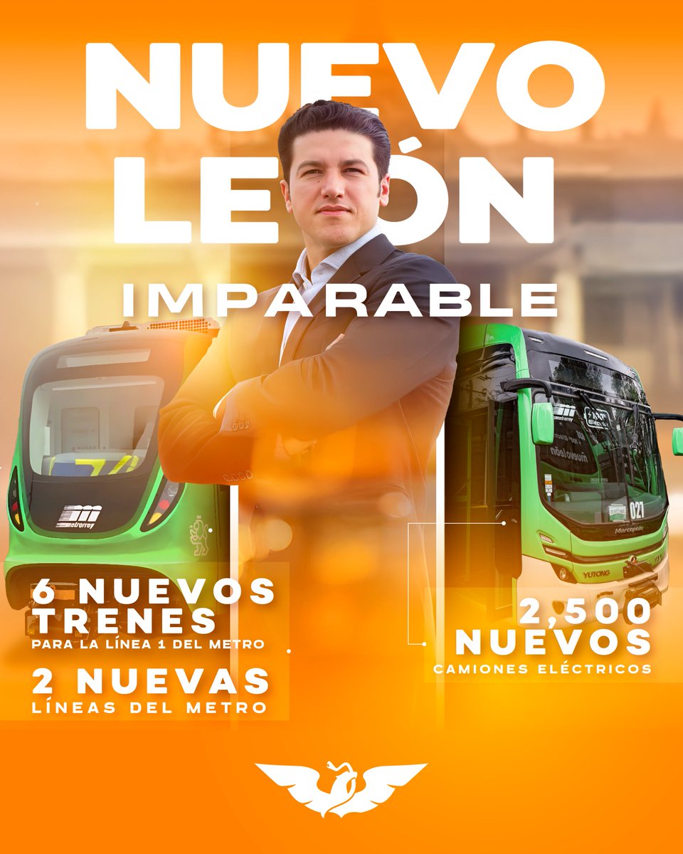 Movimiento Ciudadano | Movimiento Naranja (@movciudadanomx) on Twitter photo Con nuevos camiones eléctricos y nuevas líneas del metro 🚆 junto a <a href="/samuel_garcias/">Samuel García</a> estamos construyendo la movilidad que Nuevo León siempre debió tener. 🍊
Así se construye el México Nuevo. 👊 Con nuevos camiones eléctricos y nuevas líneas del metro 🚆 junto a <a href="/samuel_garcias/">Samuel García</a> estamos construyendo la movilidad que Nuevo León siempre debió tener. 🍊
Así se construye el México Nuevo. 👊
