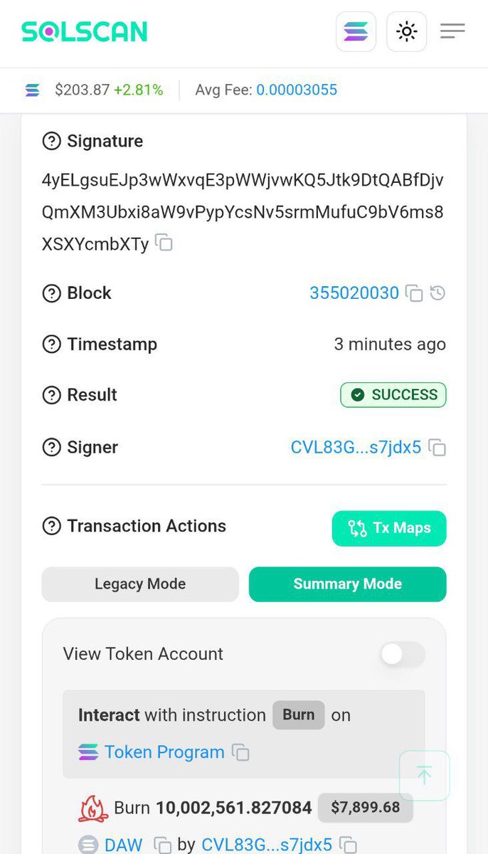 DAW_on_SOL's tweet image. Update, DAW Fam! 🙌
As promised, we've burned 10M $DAW tokens from the DEV wallet! 🔥
This is just the beginning – more burns are on the way! 🚀
Stay tuned! 📣
Ca: aDniBKD8XpRP6Y4jBZQVwH1K1uf8NYZbG8Uz1wXpump
solscan.io/tx/4yELgsuEJp3…