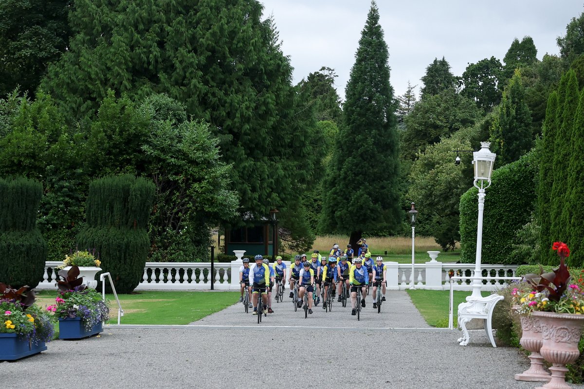 PresidentIRL's tweet image. President Michael D. Higgins today received members of the Birmingham Irish Cycle Appeal at Áras an Uachtaráin. The group are currently touring the east coast, from the Giant’s Causeway to Blarney Castle, covering 600 miles along some of Ireland's most breathtaking landscapes