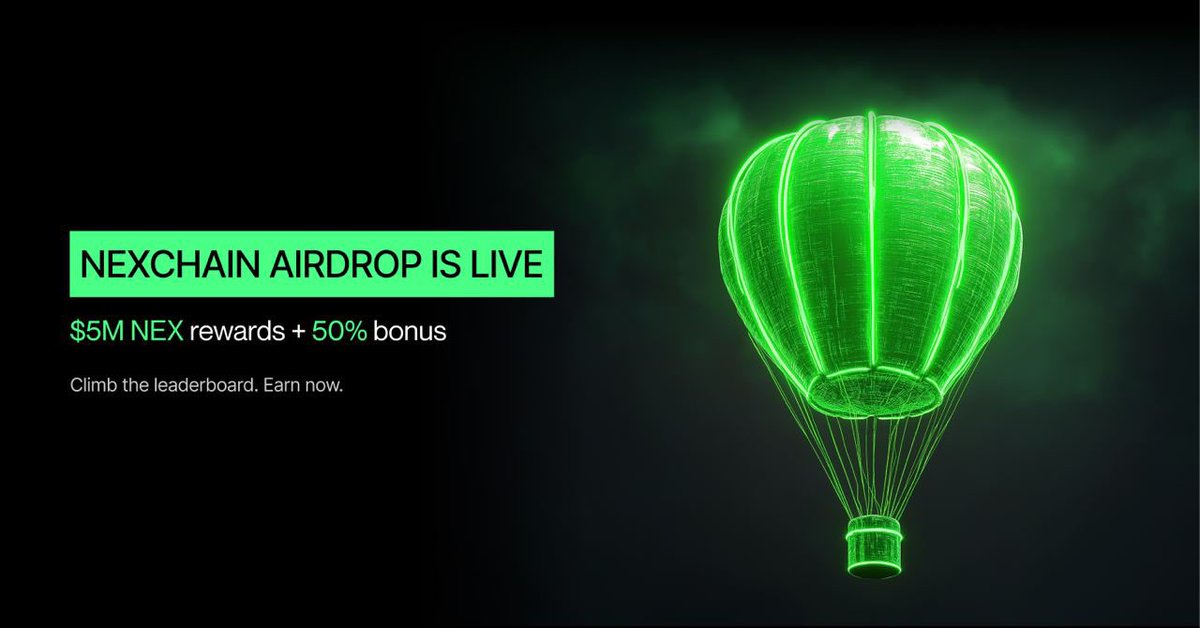 xiacalls's tweet image. NEX Airdrop is Now Live
A total prize pool of $5 million in $NEX rewards is up for grabs.
Join the airdrop here: nexchain.ai/airdrop?r=ceae…
Participate by completing quests, referring others, and engaging in social challenges.
Earn points and climb the Weekly and Final…