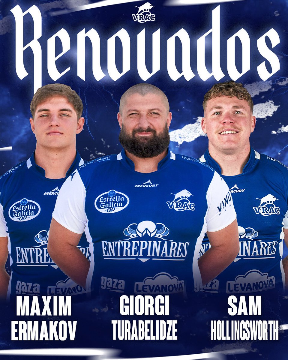 VRAC's tweet image. Tres renovaciones más, eje del ataque quesero y una férrea defensa garantizada por estos tres jugadores.

🏉 Maxim Ermakov
🏉 Giorgi Turabelidze
🏉 Adam Hollingsworth

Fuerza, alegría y templanza, llevan al VRAC en la piel.
#VRAC #Renovaciones #OrgulloQuesero #enlapiel