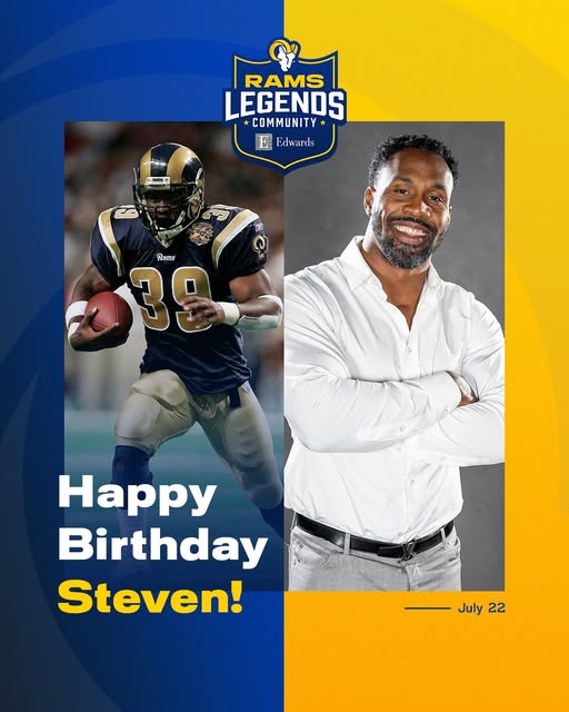 Happy birthday to Rams Legend, <a href="/sj39/">Steven Jackson</a>!! 🥳