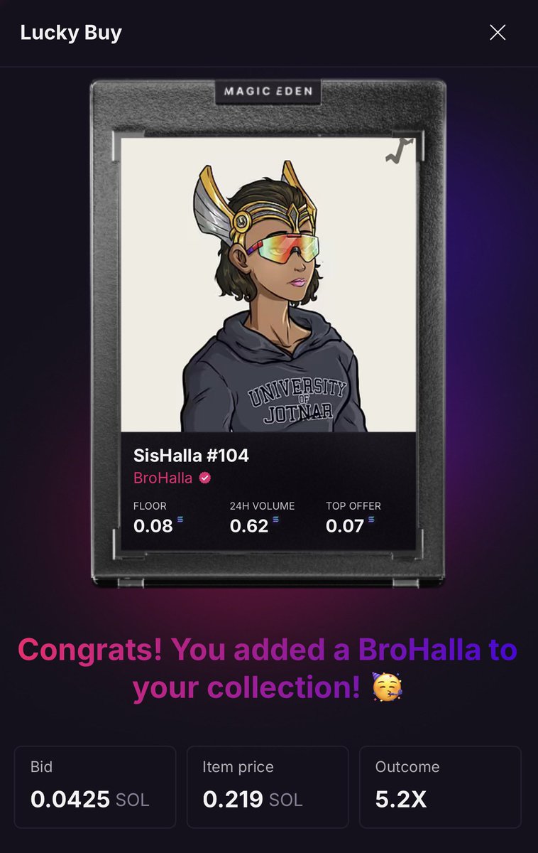 greatMID01's tweet image. They said Lucky Buys were a gamble…
But guess who just pulled SisHalla #104 with a clean 5.2x Lucky Buy? 🎲
That’s now 11 SisHalla NFTs in my vault 💪
Also unintentionally stacked 50+ Pixel Bros —Pretty sure my wallet has more bros than my actual friend list 😂
@BroHallaNFT