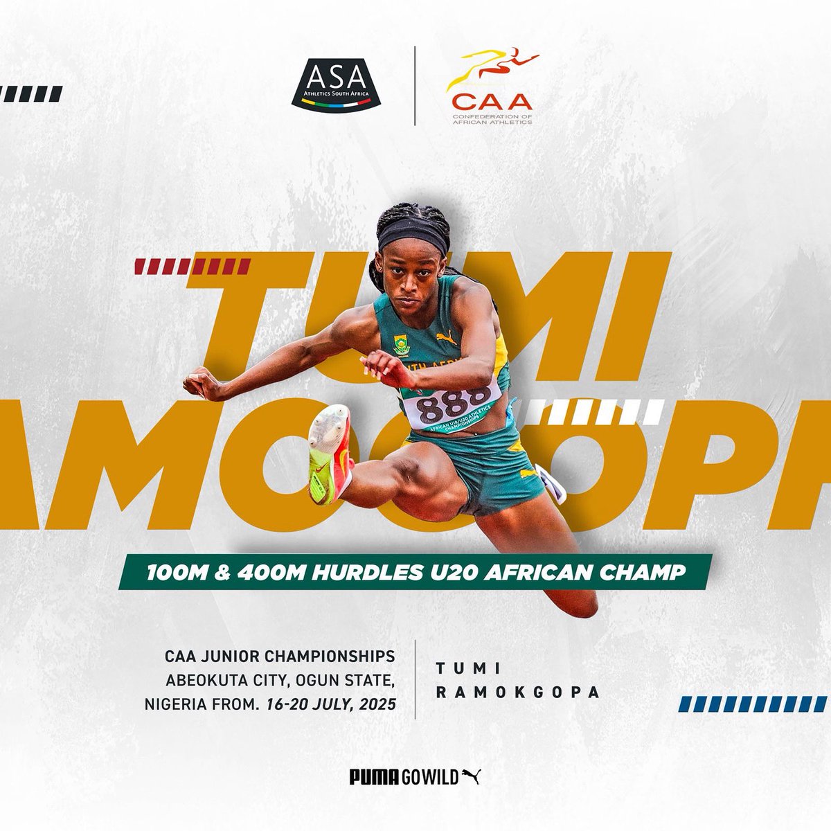 AthleticsSA_'s tweet image. She just keeps getting better 🤌
🇿🇦’s @Tumi Ramokgopa wins a historic double gold at the CAA u20 African Champs
How many gold medals does she have now ??🤧
#CAAJuniorChamps