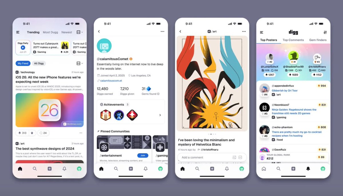 trueventures's tweet image. .@digg is the online community that fosters real human connections. Sneak a peek at the rebooted app from True's @kevinrose and @Reddit's @alexisohanian in @TechCrunch: techcrunch.com/2025/06/18/her…