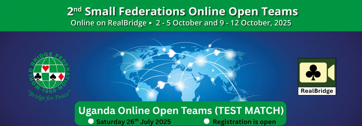 Registration is Open for the Uganda Online Open Teams - Test Match.

Players should Register via Link forms.gle/1YdvDpaHY4QuqT…