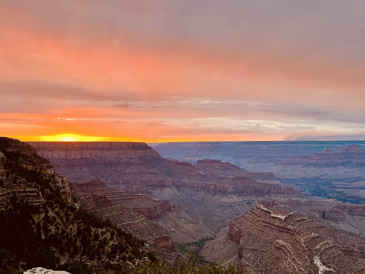 JEHazel75's tweet image. Two nights ago we watched the sunset from the Grand Canyon South Rim. 20 hours later we were having dinner at the coolest diner on the planet and being served popcorn by @Tesla_Optimus. All with friends from the Tesla community. What a journey!
@chattybird0306 @winespringcafe…
