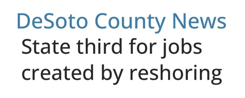 tatereeves's tweet image. We’re reclaiming thousands of jobs from overseas, which will result in a lot more opportunity for Mississippians.
Mississippi continues to make history.