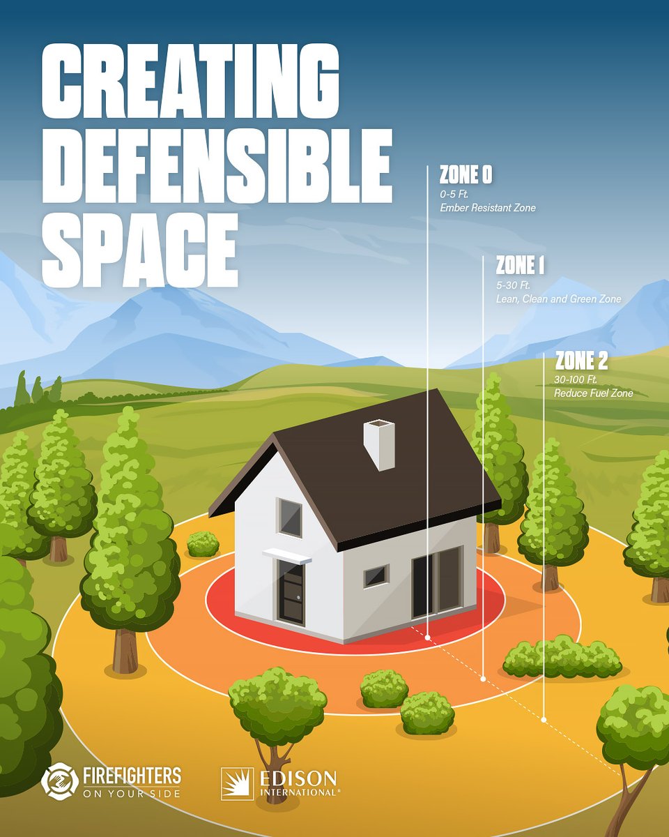 CAFireFound's tweet image. Wildfires can strike without warning—but preparation gives you power. Creating defensible space around your home can make all the difference. Take action before the flames arrive.
🔥 Learn more: FirefightersOnYourSide.org
