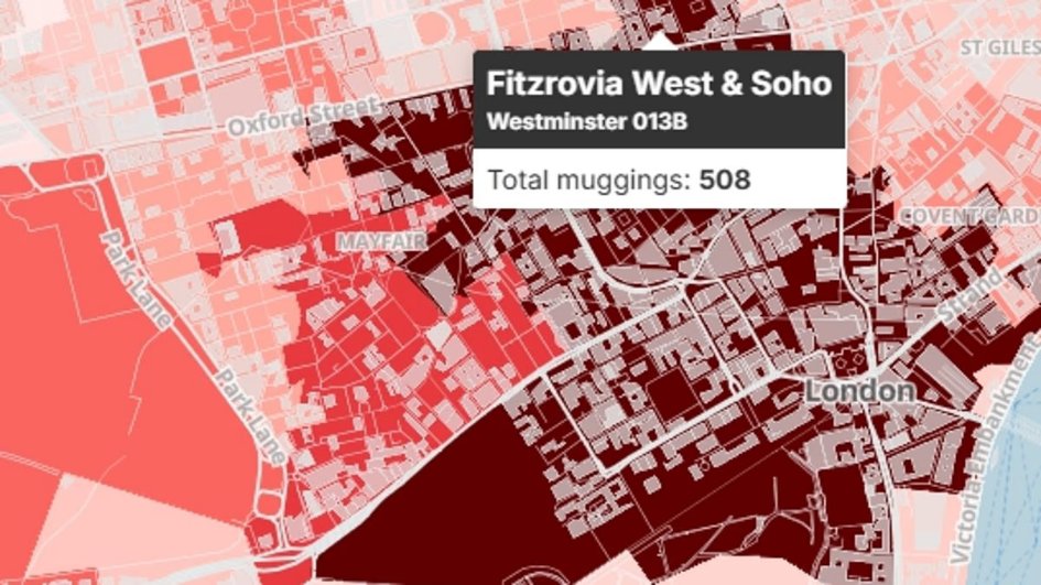 techie_geek_'s tweet image. London&apos;s top mugging hotspots revealed: Central areas like Fitzrovia, Soho, and Mayfair see the highest rates, with both tourists and celebs among victims. Stay aware and safe! dailymail.co.uk/news/article-1…