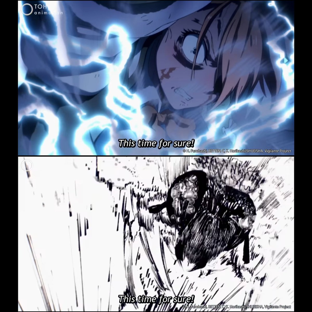 MightyGazelle1's tweet image. As some had noticed, there is one specific impact frame of the dozens they had for Kuin that shows a bee head.
Creepy af.