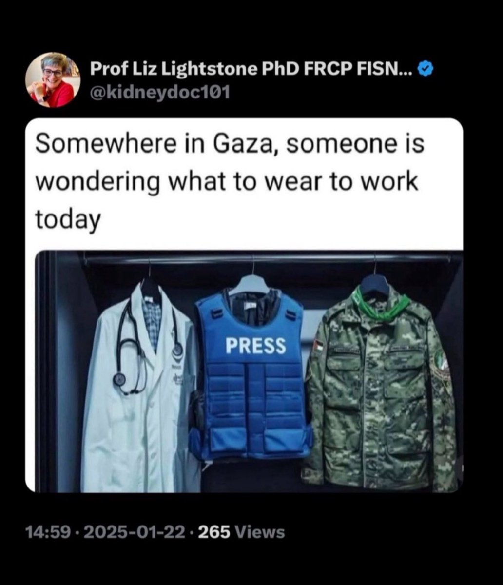 SMohyeddin's tweet image. Never question how it was possible for Israel to kill hundreds of doctors & journalists with impunity. The ground work of dehumanization was set in motion decades prior.
Liz is a doctor @NHS & teaches @imperialcollege — is this what a Hippocratic oath looks & sounds like?