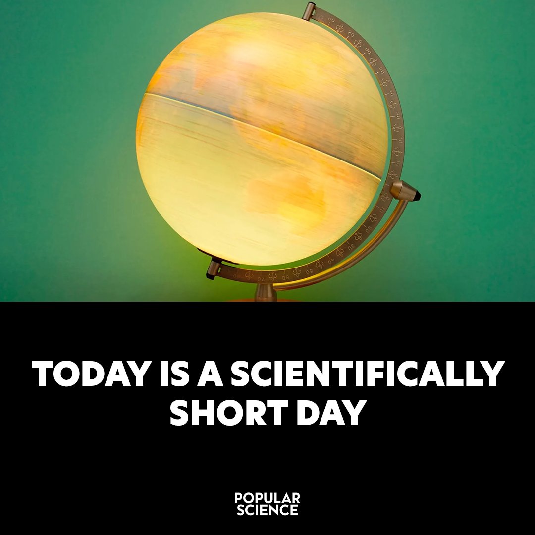 PopSci's tweet image. Tuesday is one of at least four days this summer that will be measurably shorter than 24 hours. trib.al/VpoMziQ