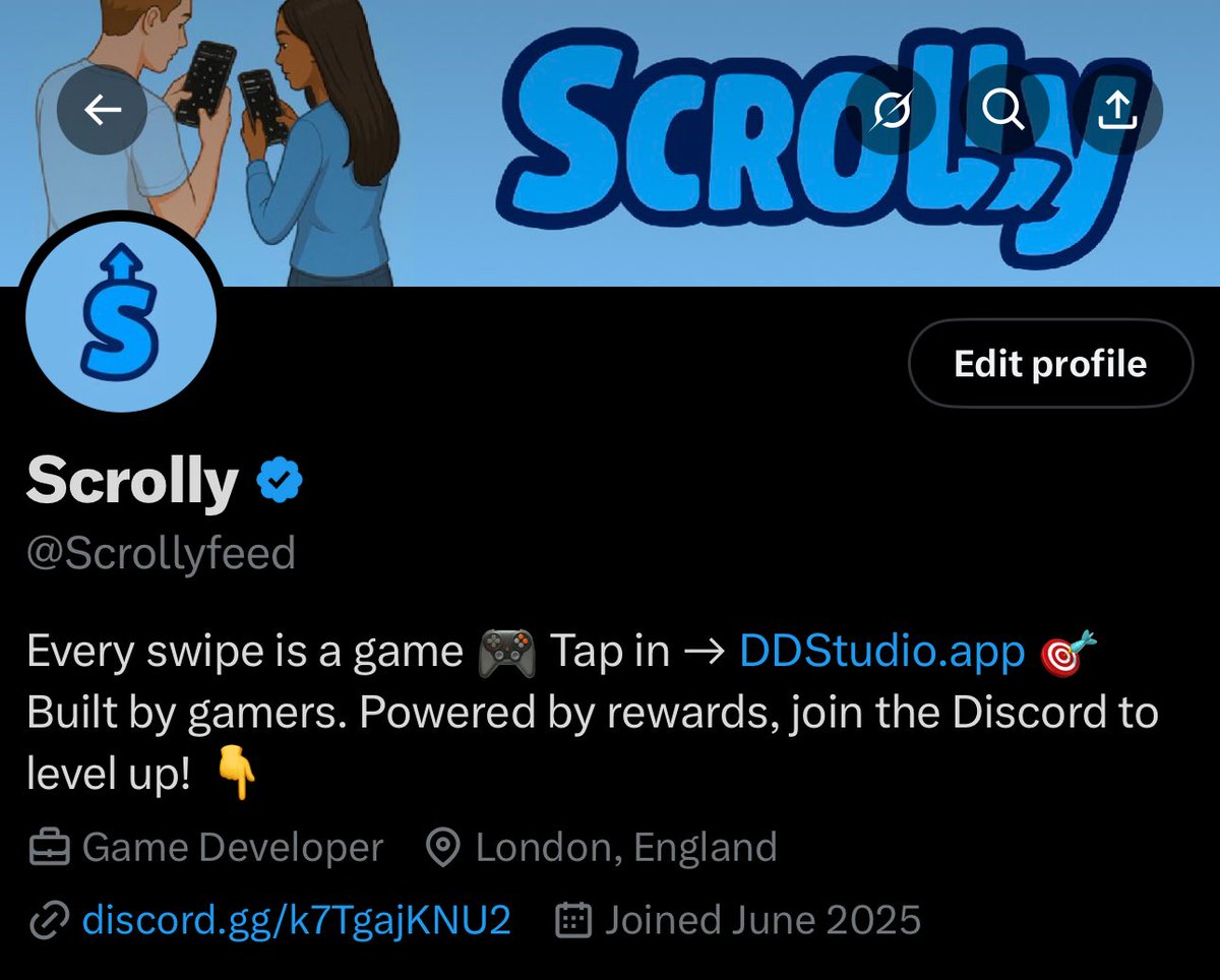 DDGamingLabs's tweet image. Are you following @Scrollyfeed yet?
PLAY
SCROLL
COMPETE . .
. . And REPEAT 🔁