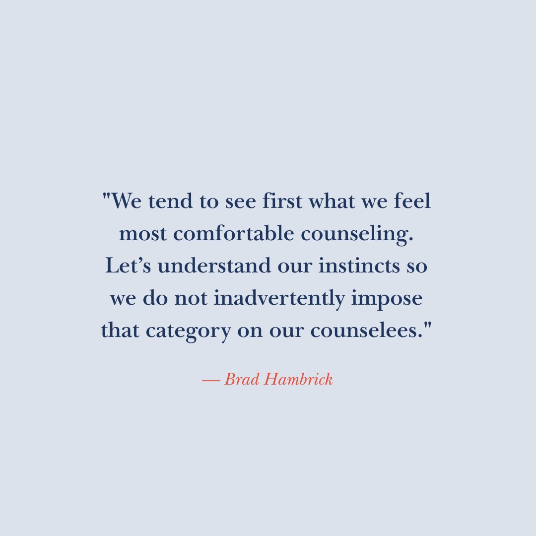biblicalcc's tweet image. Most of us have our default instincts — but if we aren’t careful, our bias can shape how we interpret a counselee’s experience. Read this thoughtful guide for asking better questions, avoiding emotional catch-22s, and representing God’s care in counseling: biblicalcounselingcoalition.org/2025/07/21/how…