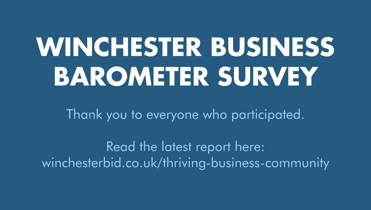 Thank you to all the businesses in the city centre which participated in the latest #WinchesterUK Business Barometer Survey. The report is now available on our Google Drive drive.google.com/file/d/1lZAl90…