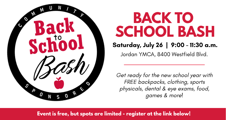 Looking for FREE back-to-school support? Join WTS and our community partners for the Back to  School Bash this Sat. (7/26) at the Jordan YMCA from 9-11:30 am.  Students can get free backpacks, books, vision/dental exams, clothing, &amp; more! Space is limited: shorturl.at/yWDBJ#WhyWT