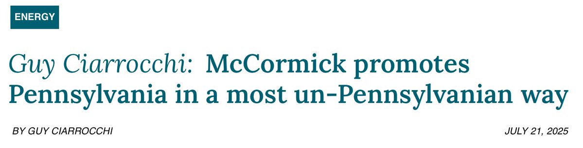 🇺🇸 Dave McCormick is crisscrossing Pennsylvania, not with flashy speeches, but with consistent leadership.

Guy Ciarrocchi praises McCormick’s “un-Pennsylvanian” humility and mission-driven focus to rebuild faith in public service.

He’s showing up, listening, and proving he’s