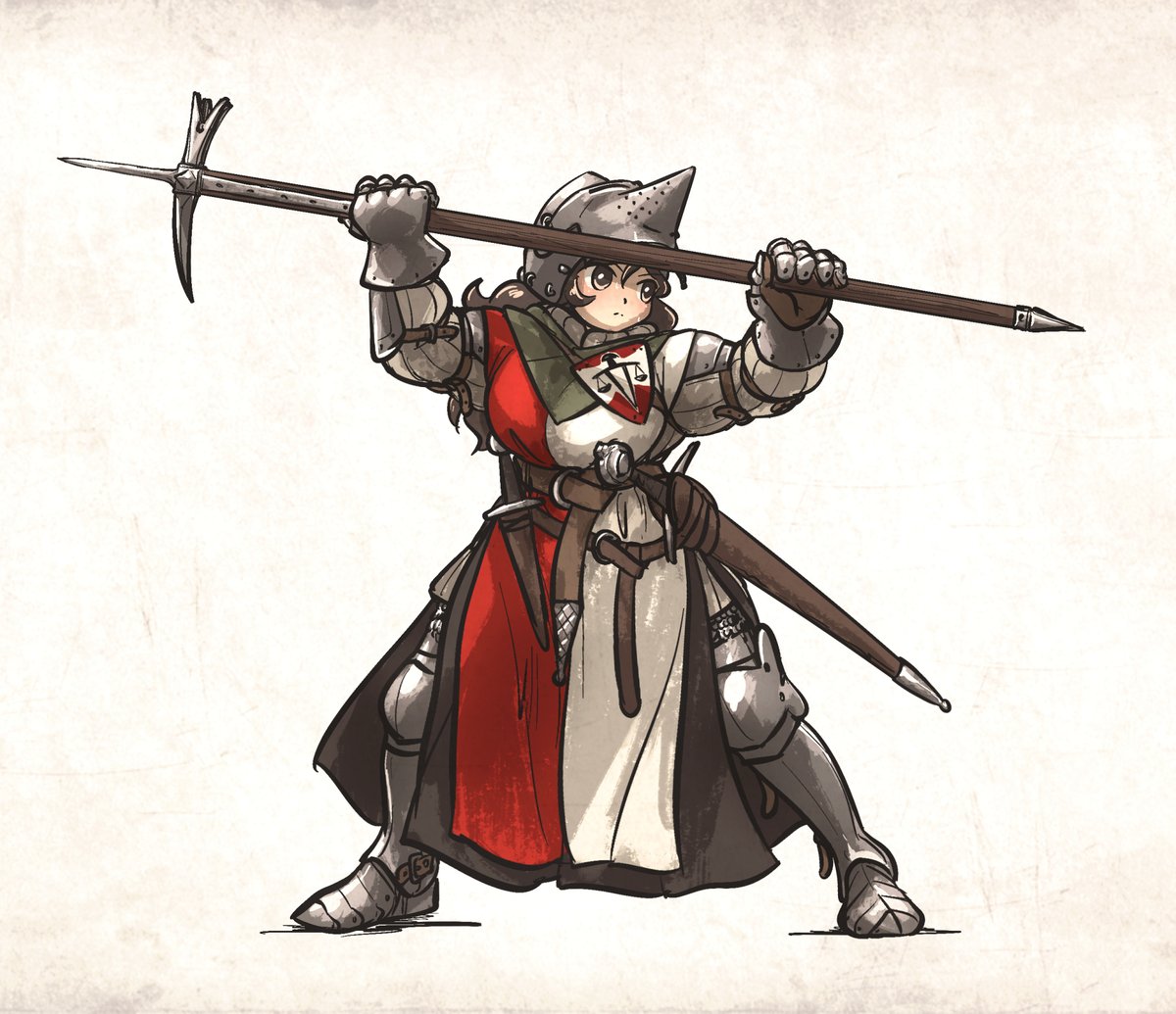 Lady Lucerne, a knight of Ordo Mediare. She's a polearm expert and combat instructor