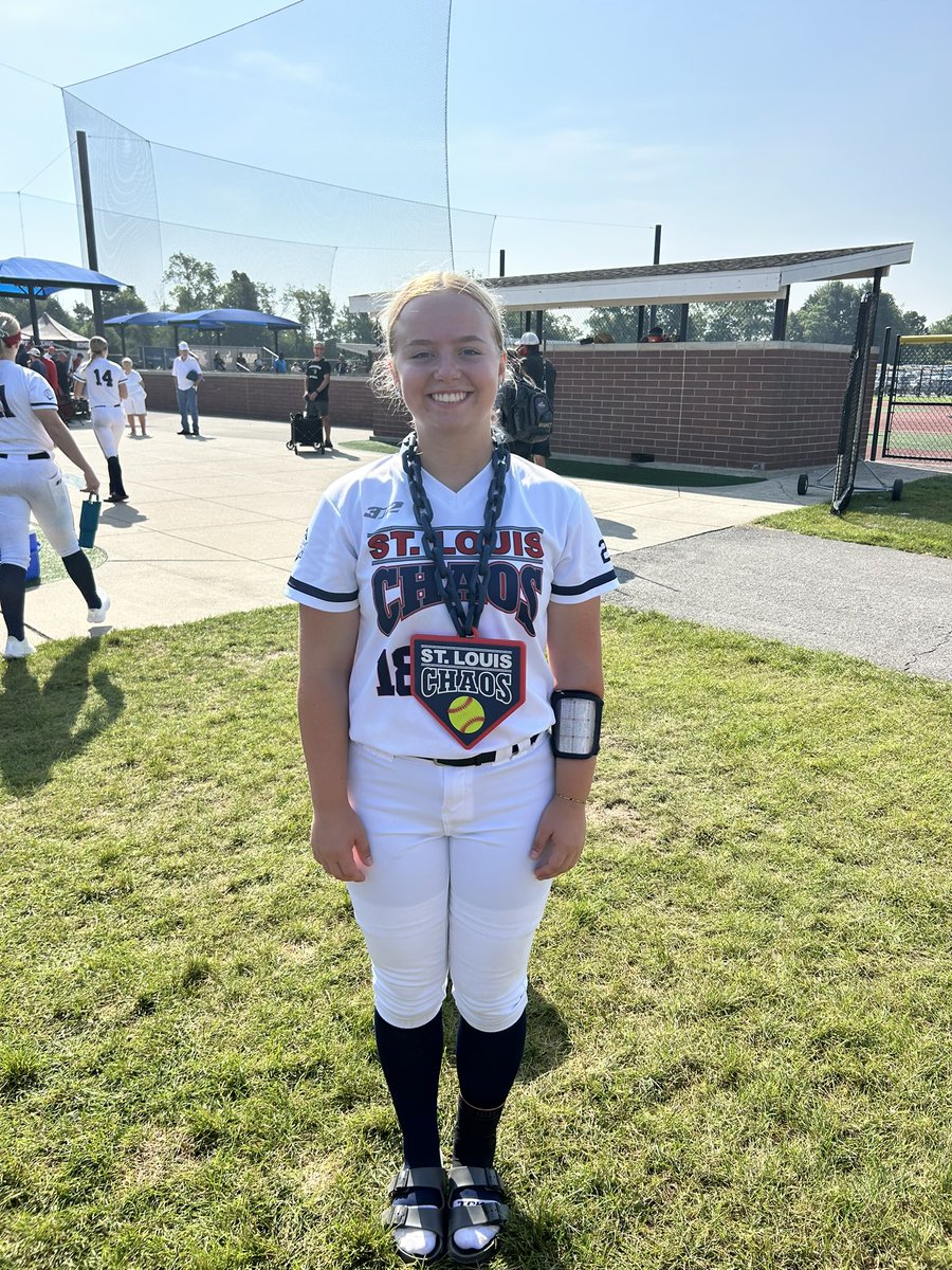 St. Louis Chaos 18U-Gentile (@stlchaos18u) on Twitter photo First game of the day was a win in 3 innings 13-0. MVP of the game was pitcher <a href="/JosieAlspaw/">Josephine Alspaw</a> with 6Ks bringing her total for the summer to 97. Next game is today at 1:30 pm. If you can't be there in person catch us on GC at "St Louis Chaos Gentile 18u" for live video stream and First game of the day was a win in 3 innings 13-0. MVP of the game was pitcher <a href="/JosieAlspaw/">Josephine Alspaw</a> with 6Ks bringing her total for the summer to 97. Next game is today at 1:30 pm. If you can't be there in person catch us on GC at "St Louis Chaos Gentile 18u" for live video stream and