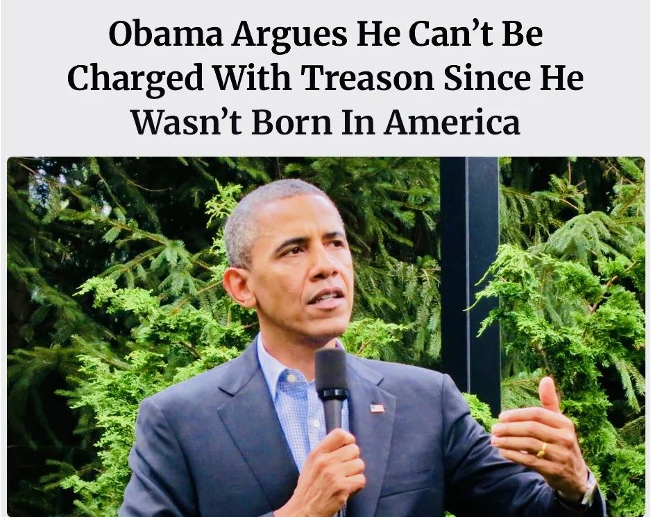 🚨Obama statement on treason accusations:
