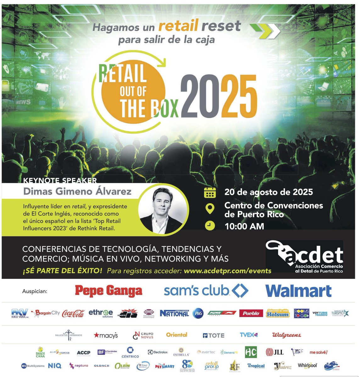 acdet_pr's tweet photo. ¿YA TE REGISTRASTE EN RETAIL OUT OF THE BOX? - 20 DE AGOSTO DE 2025 - https://t.co/AUfr1zLm59 https://t.co/J3revTt0qt