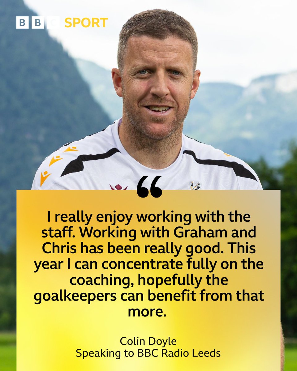 BBCWYS's tweet image. 🗣️ "I'm proud of what I did in my career."
Bradford City goalkeeping coach Colin Doyle on his retirement from football, his career highlights and the transition into his new role with the Bantams.
Listen: bbc.in/3IHJK5O
#BCAFC | #BBCFootball | #BBCEFL