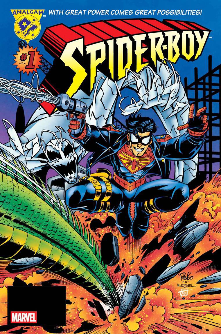 jarrodjones_'s tweet image. hey, now: Marvel is set to release a facsimile edition of the best Amalgam comic, SPIDER-BOY #1, on October 1