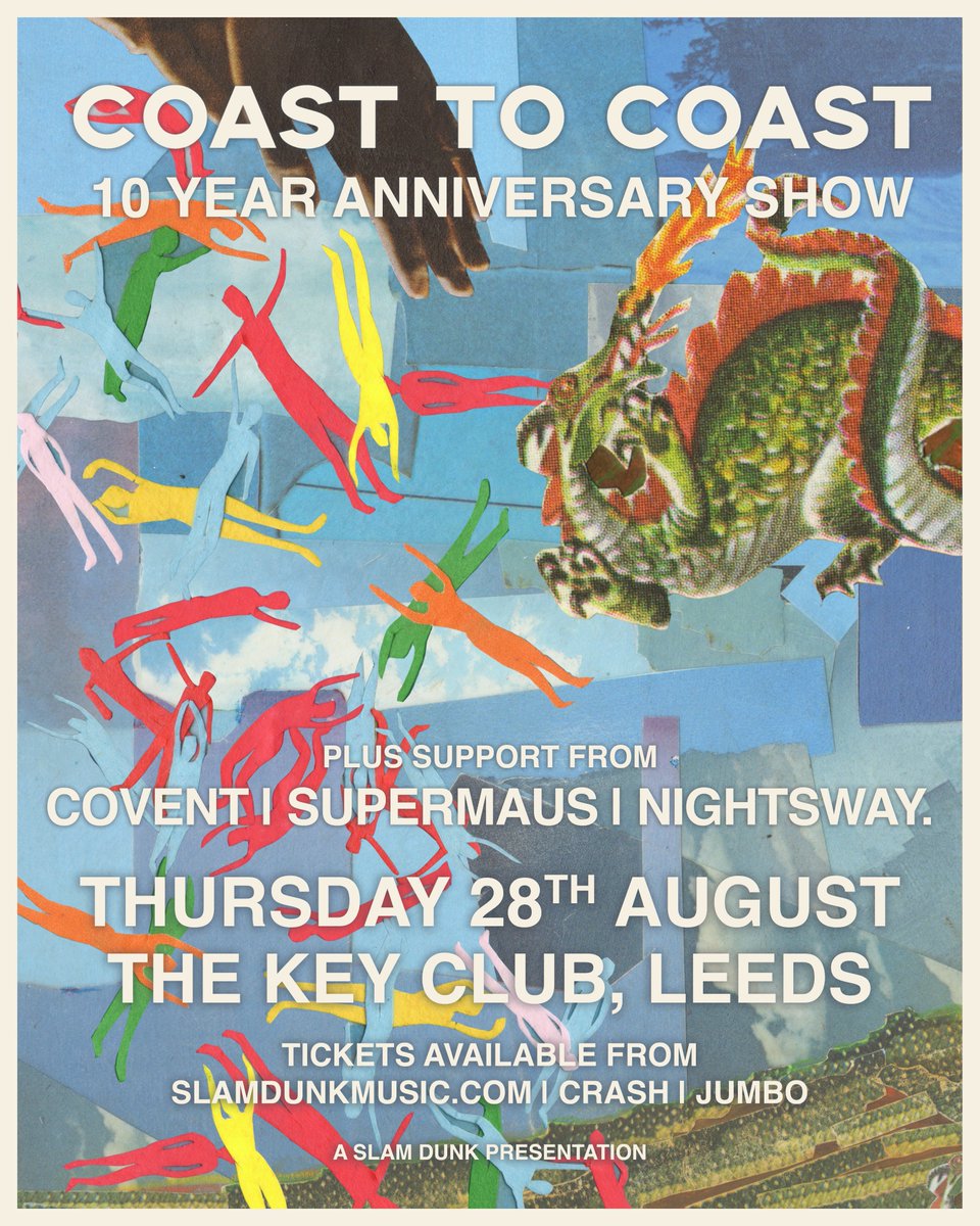 slamdunkpresent's tweet image. SUPPORTS ADDED 🙌 Covent, Supermaus & Nightsway. join @ThisIsCTC for their 10 year anniversary show at @thekeyclubleeds on 28th August.
With just over a month to go and now a stacked full lineup announced, don't miss out and be sure to get tickets soon!
slamdunkmusic.seetickets.com/event/coast-to…