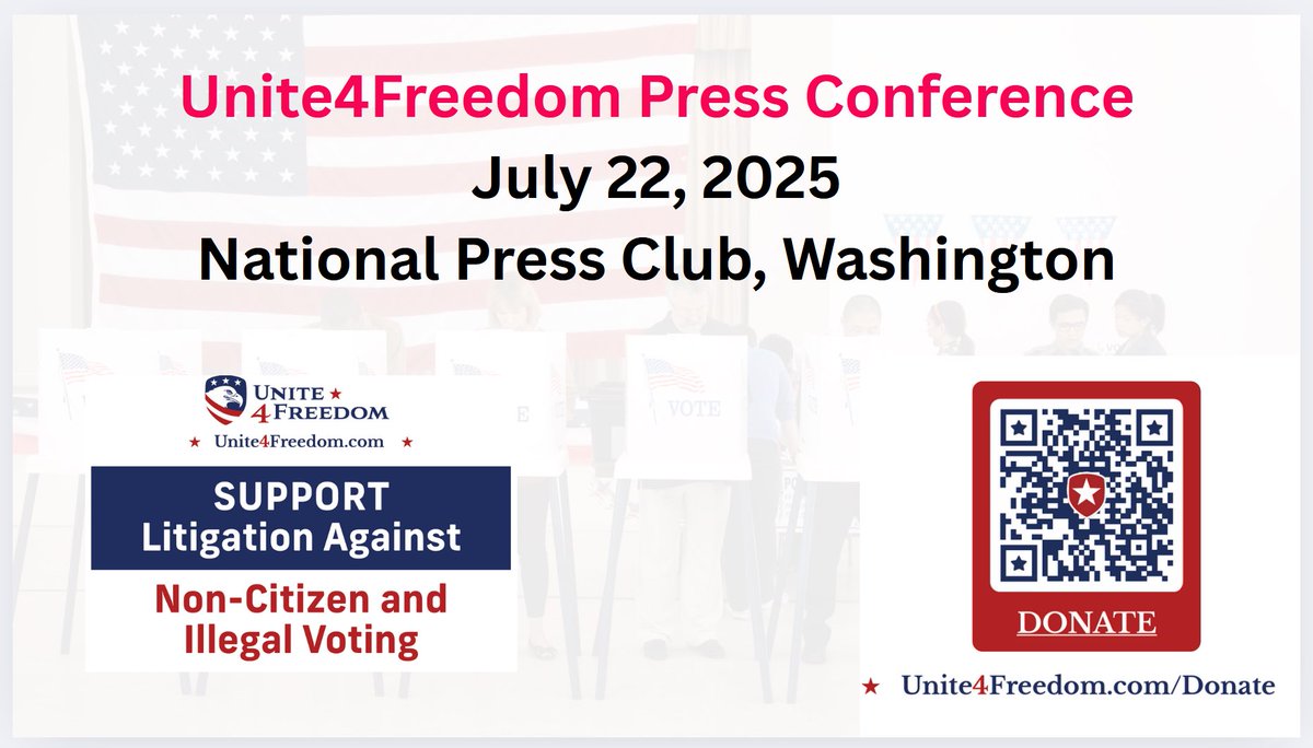 Ann Vandersteel™️ (@annvandersteel) on Twitter photo BREAKING:
1pm ET Live Press Conference from Wash DC Press Club on this channel <a href="/annvandersteel/">Ann Vandersteel™️</a>
.<a href="/UnitedSAmerican/">Unite4Freedom</a> presenting lawsuits against:
NY AG Letitia James
CO in support of <a href="/realtinapeters/">Tina Peters🇺🇸 Whistleblower of fallen Navy SEAL</a>
Orange County re: election fraud
PLEASE DONATE TO QR CODE BREAKING:
1pm ET Live Press Conference from Wash DC Press Club on this channel <a href="/annvandersteel/">Ann Vandersteel™️</a>
.<a href="/UnitedSAmerican/">Unite4Freedom</a> presenting lawsuits against:
NY AG Letitia James
CO in support of <a href="/realtinapeters/">Tina Peters🇺🇸 Whistleblower of fallen Navy SEAL</a>
Orange County re: election fraud
PLEASE DONATE TO QR CODE