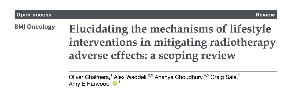 BMJOncology's tweet image. 📣 Elucidating the mechanisms of lifestyle interventions in mitigating radiotherapy adverse effects: a scoping review
Read the new review from @AmyHarwood91 @achoud72 and colleagues in BMJ Oncology now: