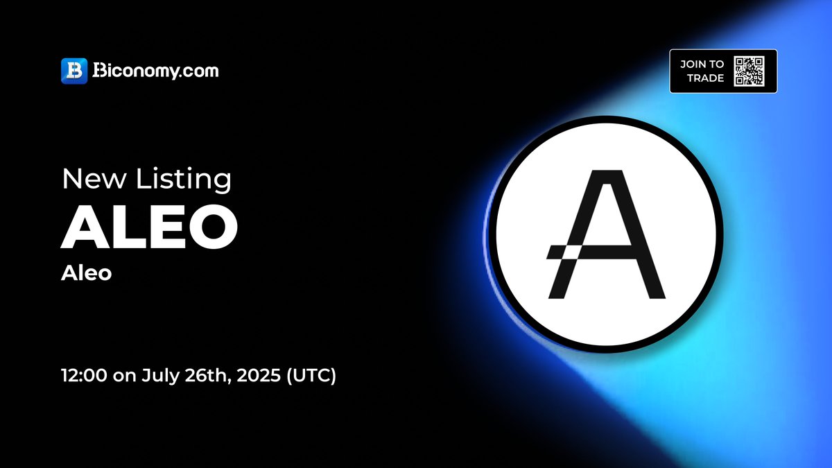 🚀NEW LISTING🔥 $ALEO https://t.co/egaqT81Snr will list @AleoHQ and open  the #ALEO / #USDT trading pair at 12:00 on July 26th, 2025 (UTC)🔥 🗓️Open  deposit time: 12:00 on July 25th, 2025 (UTC). 🗓️Open
