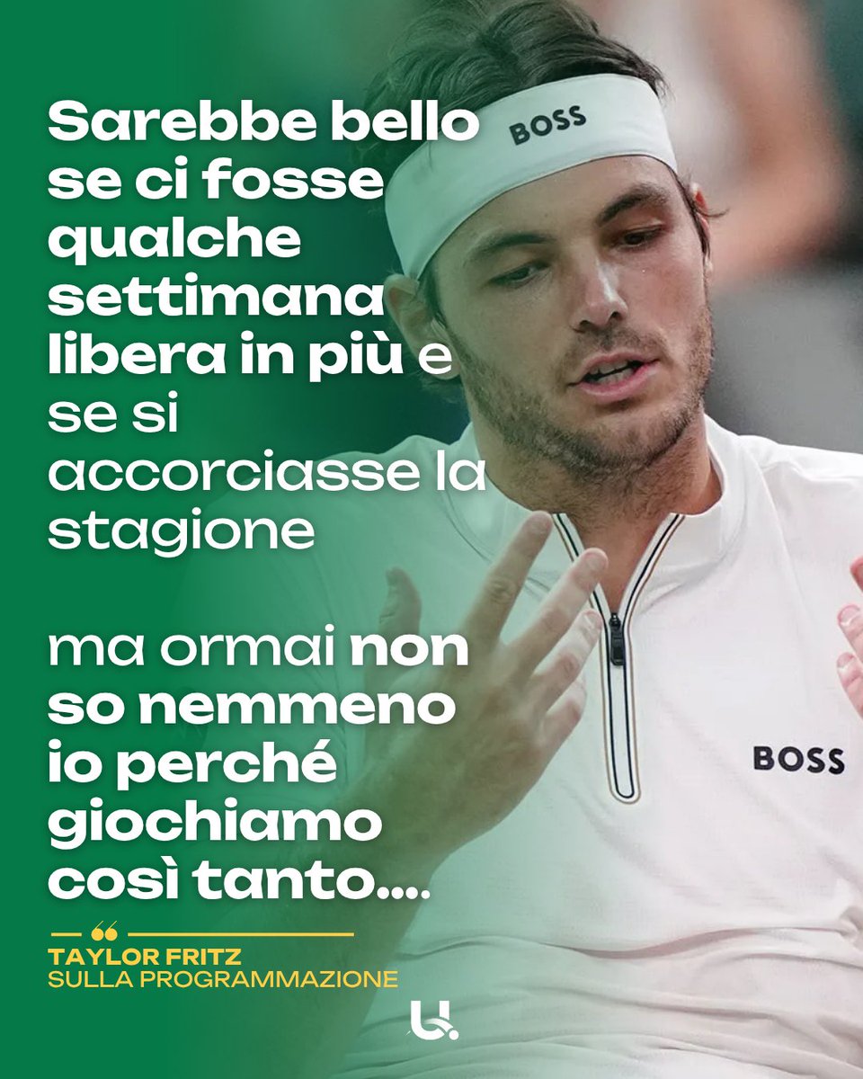 Ubitennis's tweet image. SENZA PAUSE🥵
Il tennista statunitense, numero 4️⃣ del ranking, si è lamentato della fitta programmazione stagionale, sempre più ricca di eventi.
🎙️“È curioso vedere come possiamo accorciare certi elementi, come ad esempio lo spazio tra i tornei, ma poi non siamo capaci di…