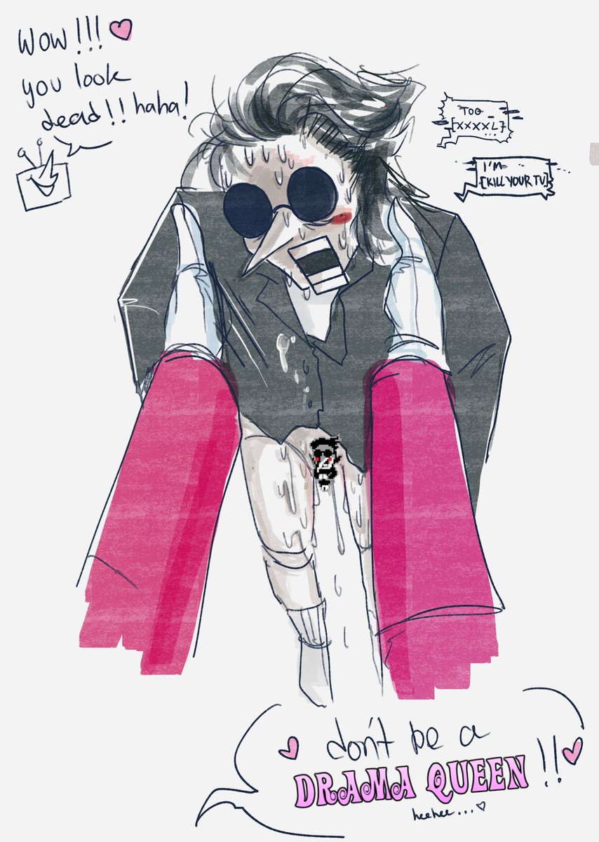 woobyworm's tweet photo. this is the most likes I’ve ever gotten on my art and it’s spamton g spamton getting his guts rearranged. Here is the scribbly finale as thanks #spamtenna nation #deltaruined https://t.co/HcTj1qR6N9