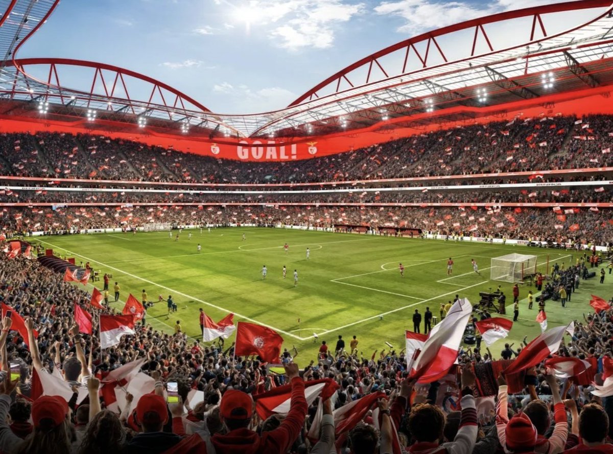 tdnewcomb's tweet image. S.L. Benfica unveiled a plan with Populous to reimagine the Estádio da Luz and its surrounding precinct, updating the venue ahead of World Cup 2030. The stadium itself will receive a new facade and fan plaza.