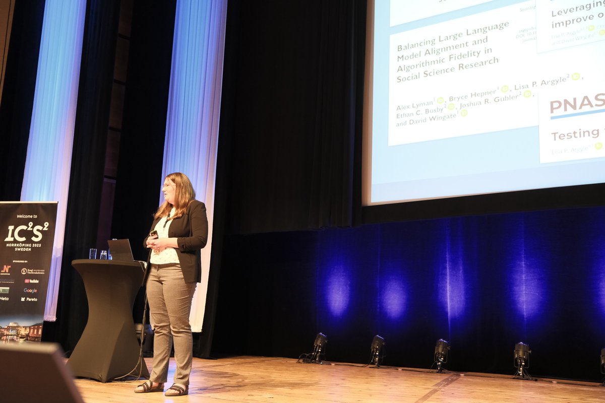 IC2S2's tweet image. Day 1 keynote - Continuing the LLM conversation, Lisa P. Argyle presented “Arti-fickle’ Intelligence: Using LLMs as a Tool for Inference in the Political and Social Sciences.” Which guidelines do you resonate with the most to establish the failure and success of LLMs? #ic2s2