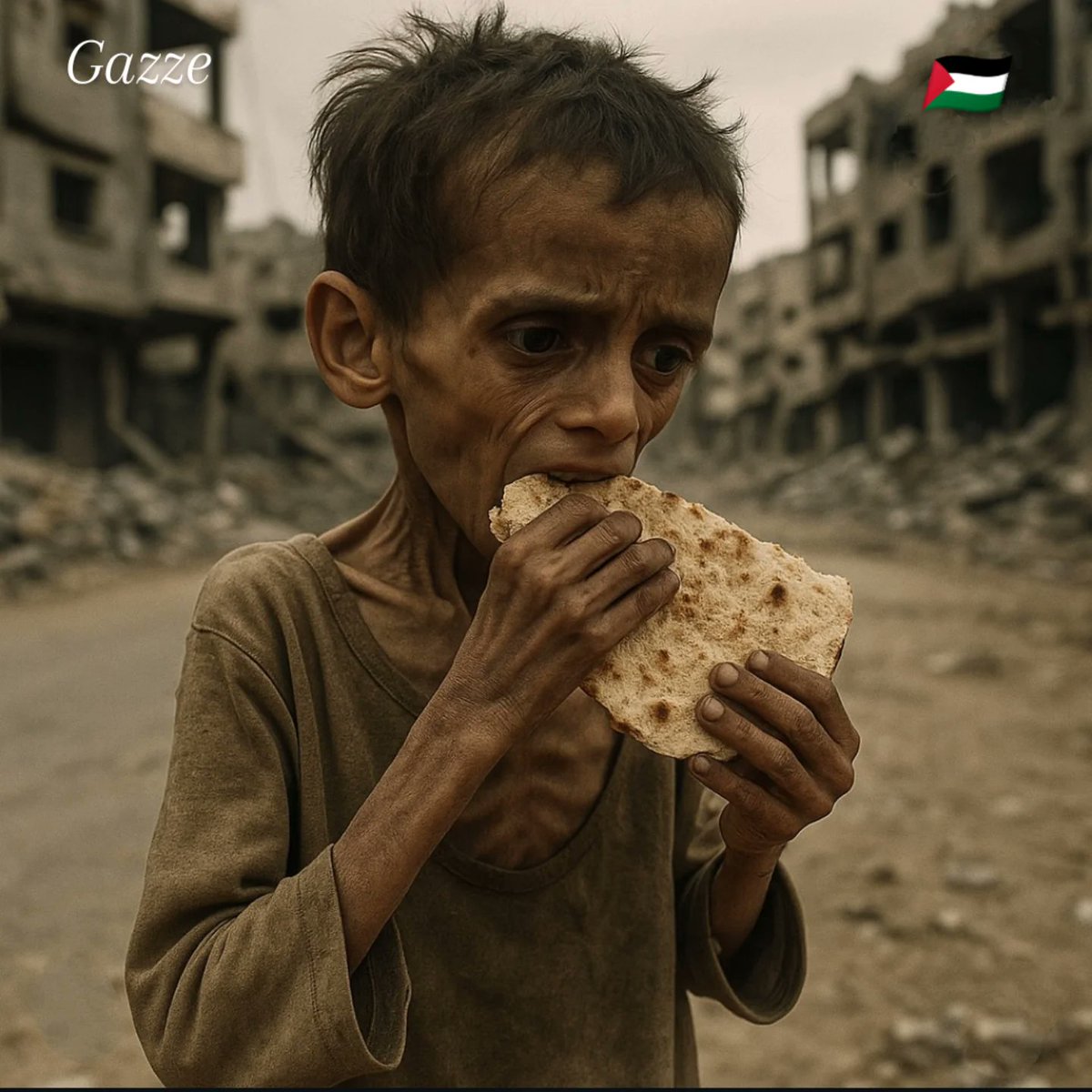 "Müslümanın derdi ile dertlenmeyen bizden değildir"
—Hadis-i Şerif 

#GazzeAçlıktanÖlüyor