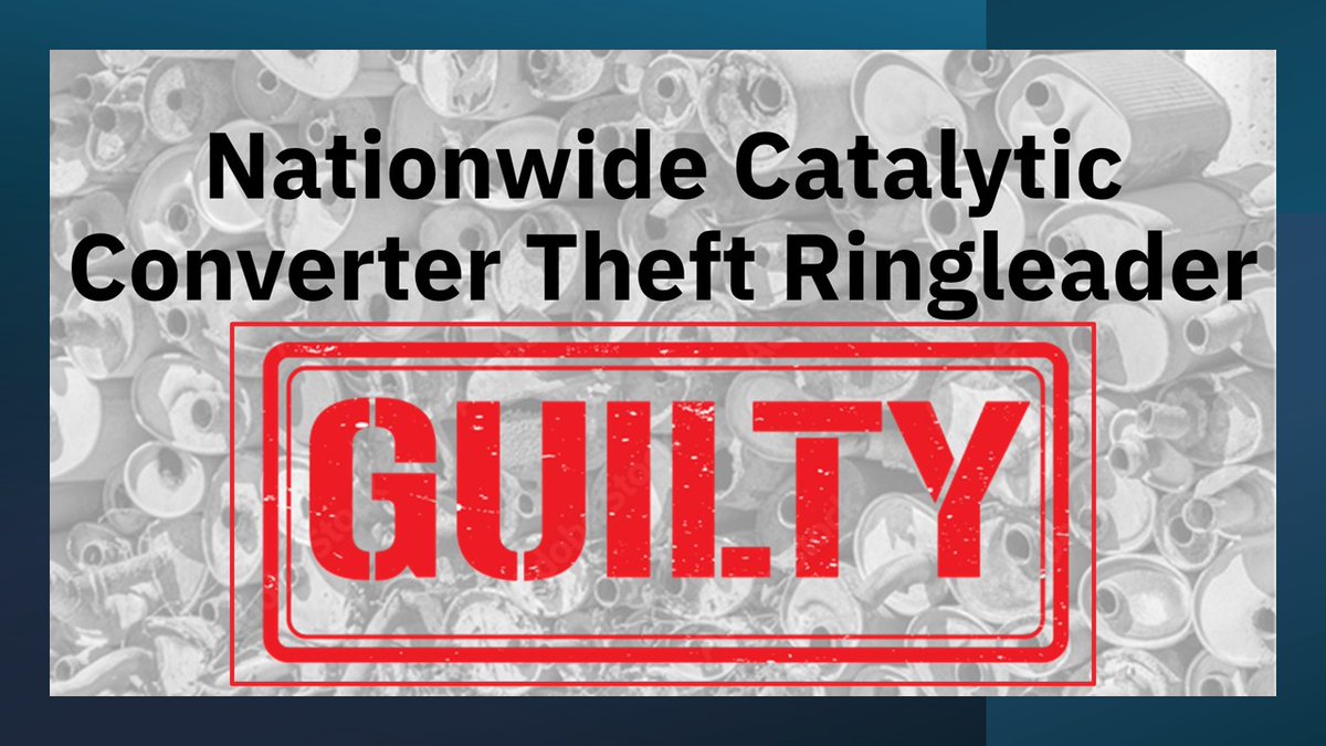IRS_CI's tweet photo. Navin Khanna admitted his guilt as leader of a national theft ring that netted $600 million from selling stolen catalytic converters. Khanna faces a maximum penalty of 168 to 210 months in prison.

https://t.co/tWLLoLWcIN

#IRCI #WhatWeDoCounts #OperationTakeBackAmerica https://t.co/YOMaqSjGHL