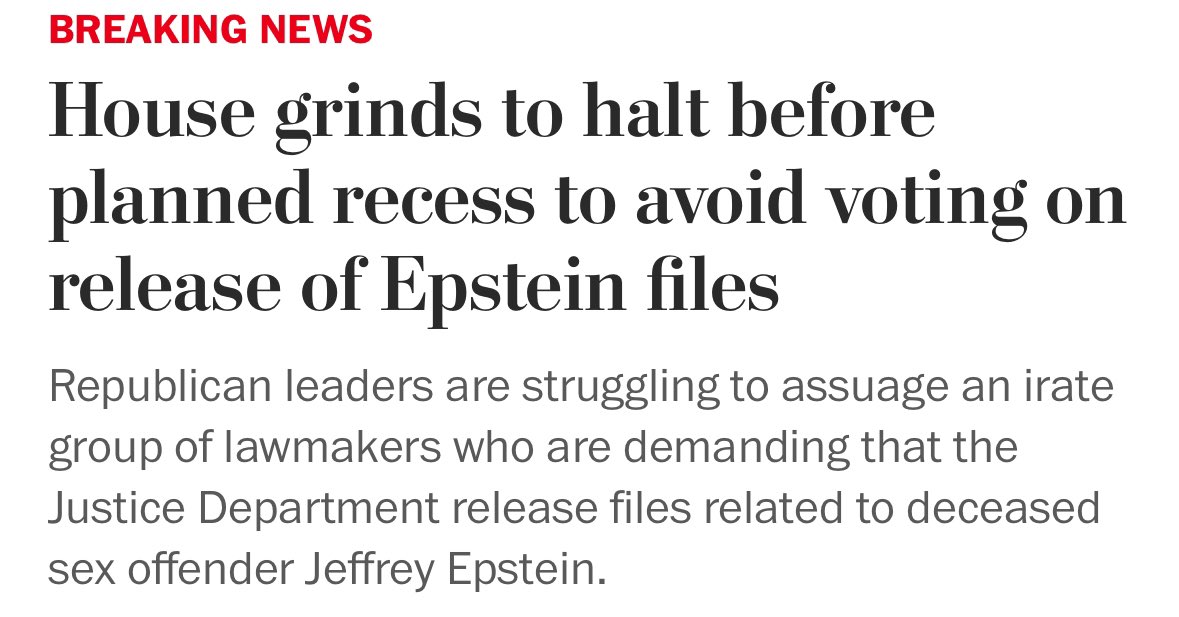 Shutting down the government to protect Jeffrey Epstein should be the biggest scandal in America’s history.