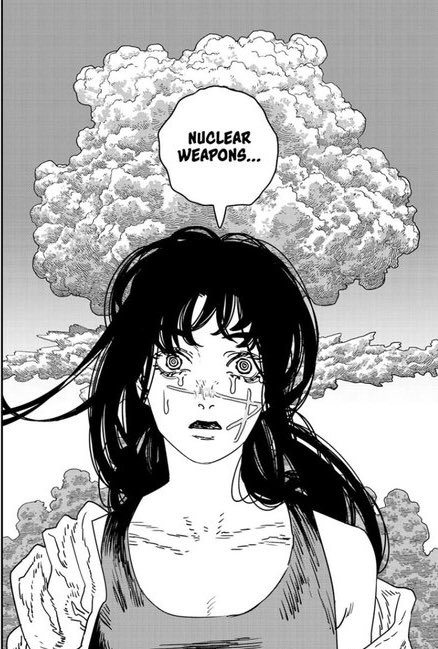 oblivibum's tweet image. Fujimoto put a Kagurabachi reference in this week's Chainsaw Man chapter