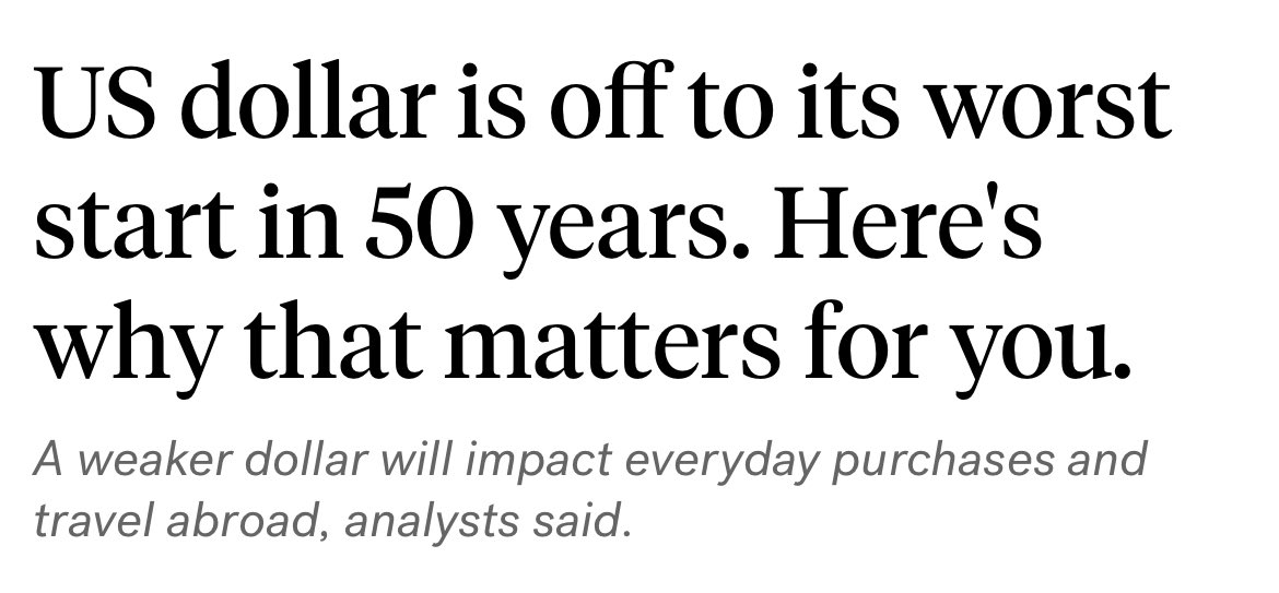 davenewworld_2's tweet image. Trump's policies are contributing to the weakening of the US dollar, which is going to impact inflation, living costs, and economic instability for Americans. Strap in, folks.