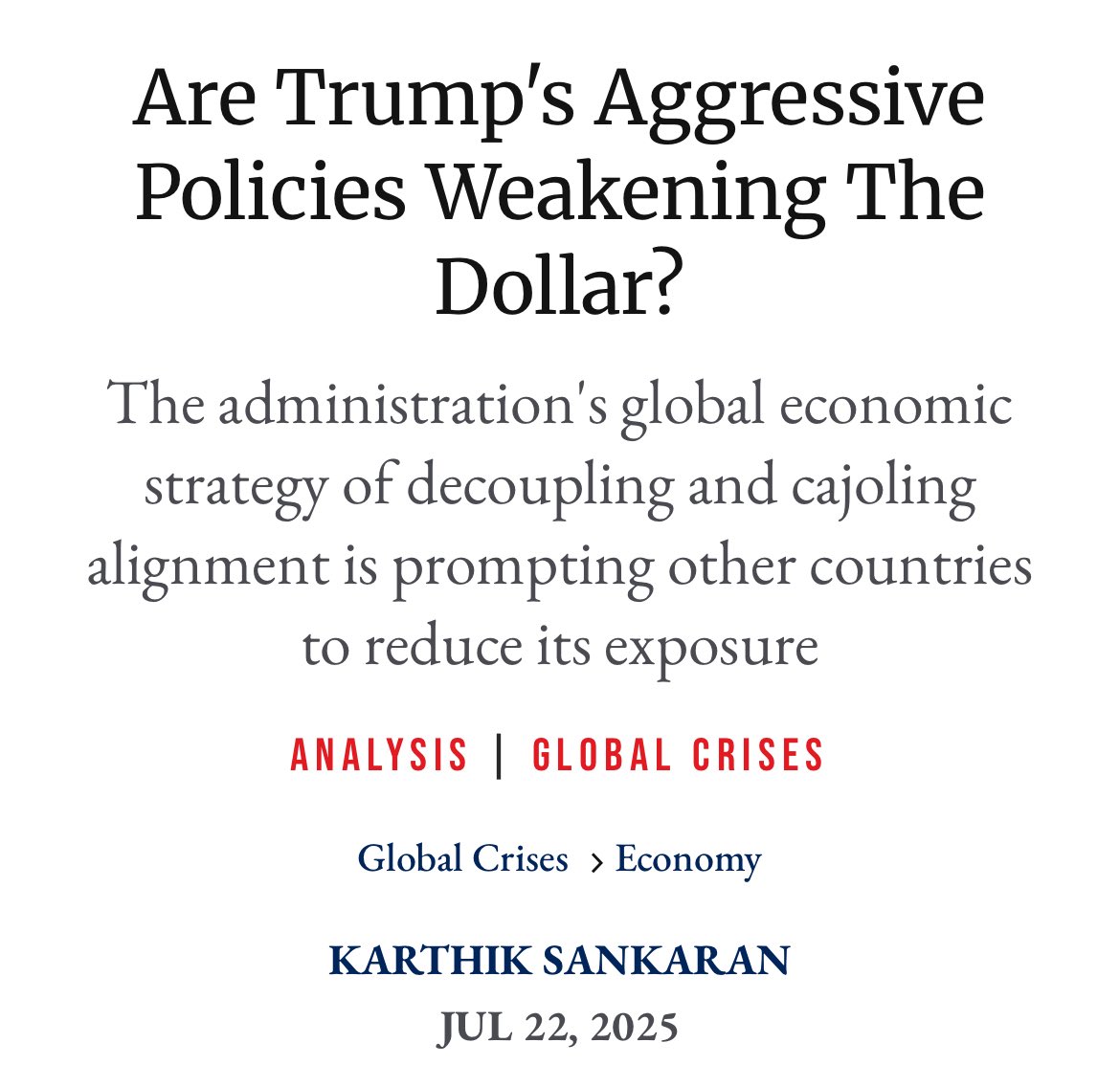 davenewworld_2's tweet image. Trump's policies are contributing to the weakening of the US dollar, which is going to impact inflation, living costs, and economic instability for Americans. Strap in, folks.