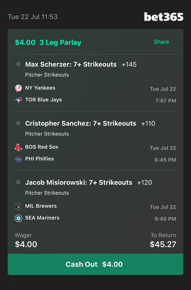 gbmctalls's tweet photo. MLB - 🎰

Add To Your Bet Slip - https://t.co/cdvfjj5aNs https://t.co/VilBZIFz4T