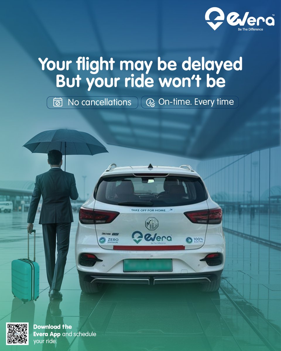 Everacabs (@everacabs) on Twitter photo You didn’t fly for hours to wait 45 minutes for a cab.
Evera gets it.
With Evera:
✅ Pre-booked e-cabs
✅ Reliable airport pickups
✅ No last-minute stress
Switch to a ride that values your time.
📲 Download app & schedule: qrcodes.pro/2g0L5e
<a href="/e_prakriti/">Prakriti E-Mobility</a> You didn’t fly for hours to wait 45 minutes for a cab.
Evera gets it.
With Evera:
✅ Pre-booked e-cabs
✅ Reliable airport pickups
✅ No last-minute stress
Switch to a ride that values your time.
📲 Download app & schedule: qrcodes.pro/2g0L5e
<a href="/e_prakriti/">Prakriti E-Mobility</a>